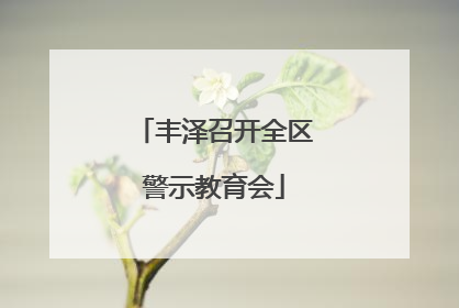 丰泽召开全区警示教育会